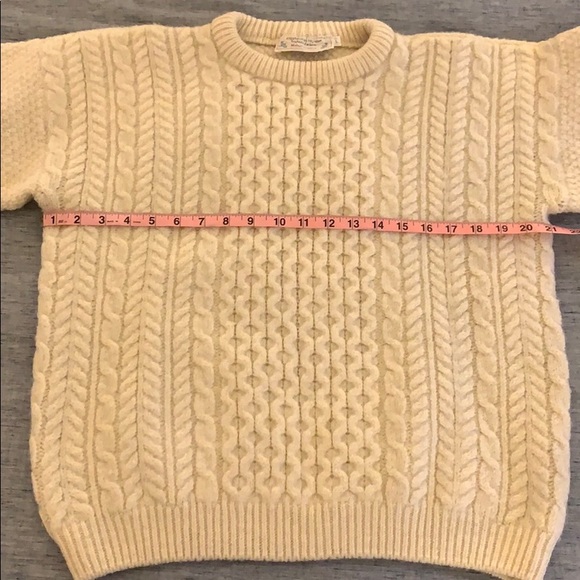VINTAGE Cream Chunky Knit Fisherman’s Sweater - Picture 10 of 10